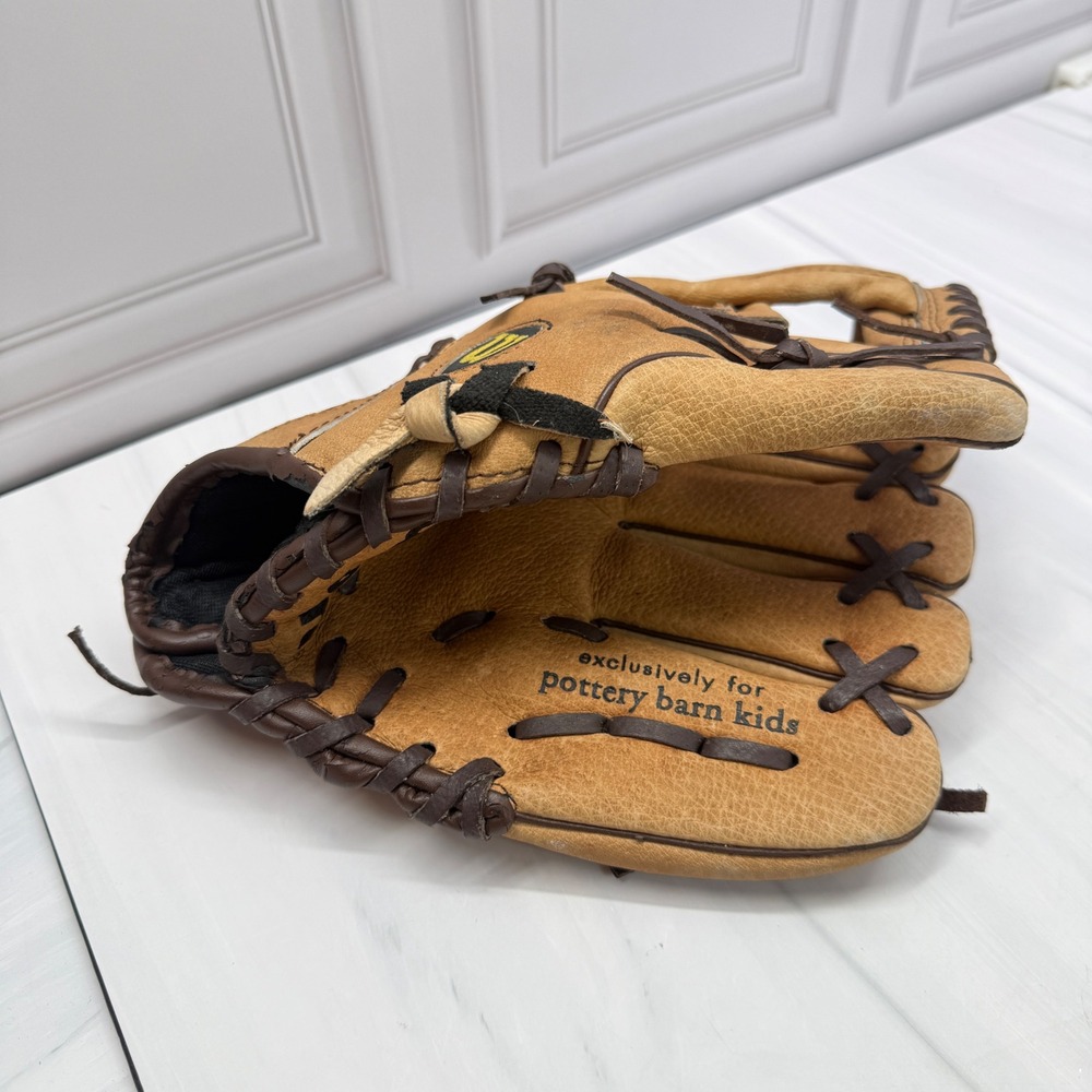 Wilson A0450 Pottery Barn Kids Baseball Glove 10 Inch Tan Leather Mitt MLB